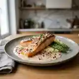 Filets de saumon à la sauce au xérès et poivre rose, un plat raffiné et savoureux