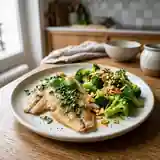 Filets de sole au basilic et brocolis sautés aux amandes : recette saine et gourmande