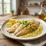 Filets de sole délicatement nappés d'une sauce onctueuse au curry