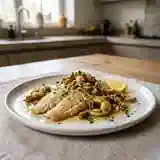 Filets de sole délicats aux cuisses de grenouilles sautées
