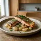 Filets de truite aux petits oignons fondants : recette simple et savoureuse