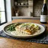 Filets de tubot crémeux au vin de Meursault : recette raffinée et gourmande