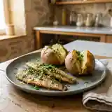 Filets d'esprots et pommes de terre en chemise : recette savoureuse et facile