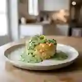 Flan au saumon fondant et sauce épinards
