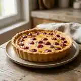 Flan Crémeux aux Cerises Confites et Vanille