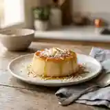 Flan onctueux à la noix de coco sucré au fructose