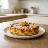 Flan onctueux au fromage blanc et mirabelles caramélisées