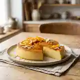 Flan onctueux aux amandes et zestes d'orange