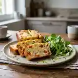 Flan tomate, jambon et fromage