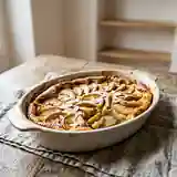 Flognarde gourmande aux pommes et poires caramélisées