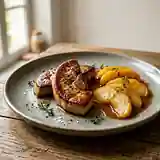 Foie gras frais de canard poêlé aux pommes caramélisées : recette gourmande et facile