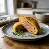 Foie gras frais en croûte croustillante de polenta dorée