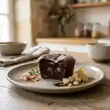 Fondant chocolat, poire et cœur pâte d'amande