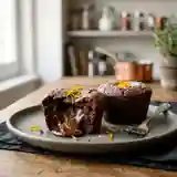 Fondants au chocolat noir aux épices douces et zestes d'orange amère