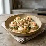 Fonds d'artichauts aux crevettes en sauce onctueuse