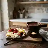 Fondue au chocolat noir onctueuse pour une personne