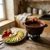 Fondue au chocolat onctueuse parfumée à l'Armagnac