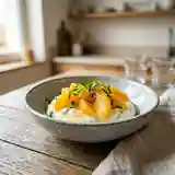 Fraîcheur d'orange au fromage blanc onctueux