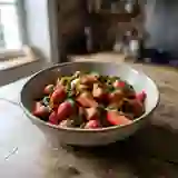 Fraises à la menthe et raisins