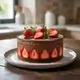 Fraisier fondant au chocolat noir