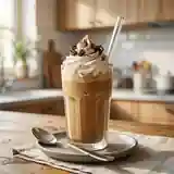 Frappé gourmand glacé à la vanille et au café