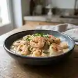 Fricassée de crevettes savoureuse et crémeuse