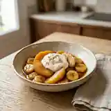 Fruits caramélisés au yaourt onctueux : dessert rapide et gourmand