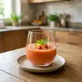 Gaspacho de fruits d'été frais et rafraîchissant
