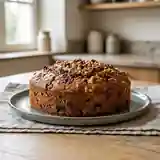 Gâteau ardéchois traditionnel aux noix et chocolat