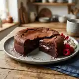 Gâteau au chocolat fondant sans farine pour une personne