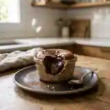 Gâteau au chocolat mi-cuit fondant et gourmand pour une personne