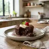 Gâteau au chocolat tendre et fondant pour une personne