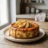 Gâteau au fromage crémeux aux pommes caramélisées