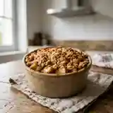 Gâteau crumble aux pommes et cannelle : dessert fondant et croustillant