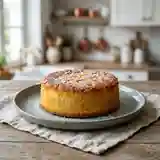 Gâteau de semoule moelleux à la vanille pour une personne