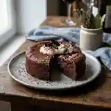 Gâteau fondant au chocolat noir et vin rouge d'Hélène la téméraire