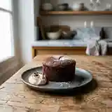 Gâteau léger au chocolat noir fondant pour une personne