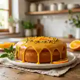 Gâteau moelleux à l'orange avec glaçage à la liqueur d'orange