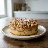 Gâteau moelleux au streusel, fromage blanc et compote de pommes