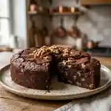 Gâteau moelleux aux noix et chocolat fondant