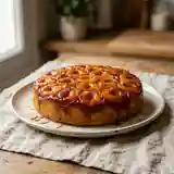 Gâteau moelleux caramélisé aux abricots frais