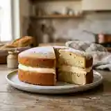 Gâteau moelleux fourré à la crème au beurre vanillée