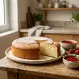Gâteau rapide et moelleux au fromage blanc pour une personne