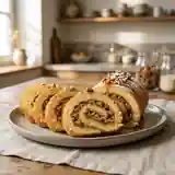 Gâteau roulé moelleux aux noix et miel