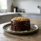 Gâteau surprise au chocolat et amandes, nappage gourmand