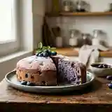 Génoise moelleuse à la purée de myrtilles maison