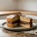 Génoise moelleuse fourrée à la crème onctueuse au chocolat