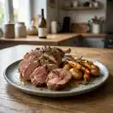 Gigot d'Agneau aux Herbes Fraîches et Vin Blanc, Rôti Parfait pour un Repas Savoureux