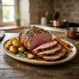 Gigot d'agneau rôti à la ficelle : recette traditionnelle savoureuse
