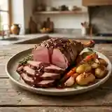 Gigot de Sanglier Rôti aux Herbes Sauvages